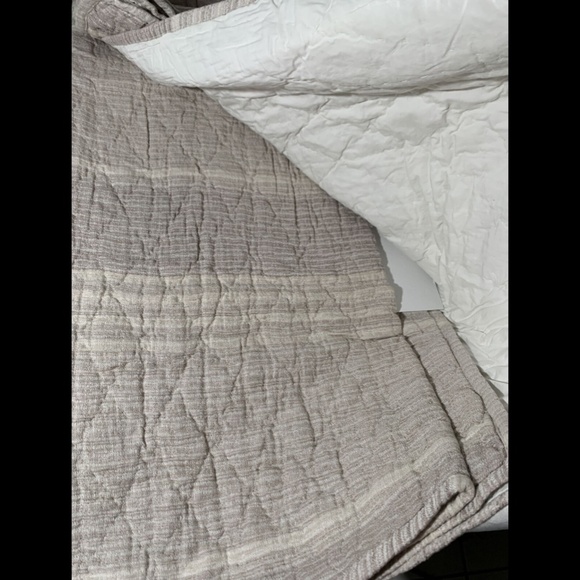 NIB Hotel Collection Honeycomb‎ Full/Queen Coverlet in Linen/Cotton - Picture 9 of 12